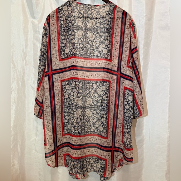 Maurices Boho Floral Print Kimono Cardigan S/M Open Front Lightweight - Picture 5 of 8